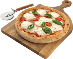 Homemade Neapolitan pizza with a rich tomato sauce and soft fluffy dough. . png