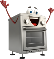 Fun and Playful Oven Character Clipart for Digital Design Themes. . png