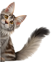 Curious Kitten Clipart Full of Playful Charm and Whiskers. . png