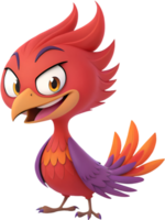 Magical Phoenix rising with animated colorful design. . png