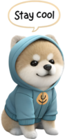 Smiling Cute Cartoon Puppy with Expressive Face. . png
