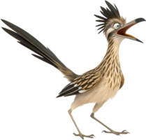 Digital Artwork of a Running Roadrunner Bird. . png