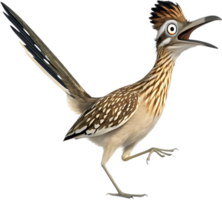 Roadrunner Bird with Cute and Expressive Look. . png