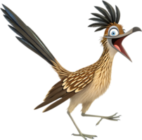 Cute Roadrunner Bird Running in the Desert. . png