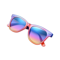 Stylish colorful pair of sunglasses a reflective lens png