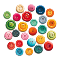 Collection of colorful buttons arranged in a pattern png