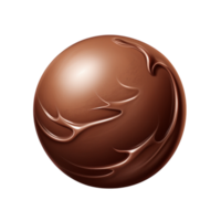 Smooth round chocolate truffle delicate patterns png