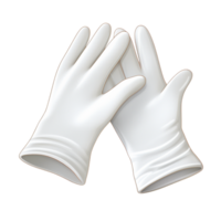 Neatly arranged soft white gloves png