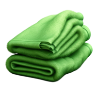 Soft, neatly folded piece of vibrant green fabric with smooth folds png