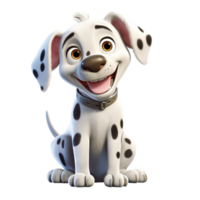 Happy Dalmatian puppy with a playful expression png
