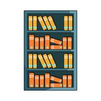 illustration of Library bookshelf vector
