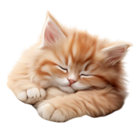 Fluffy white kitten resting peacefully on soft fur png