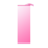 Glossy pink bookmark with a ribbon loop hanging at the top png