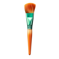 Orange brush with soft bristles and a sturdy handle png