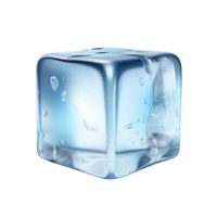 Melting ice cube with a glossy and chilled appearance png
