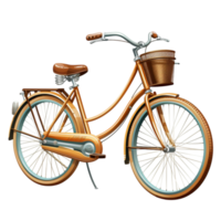 Classic vintage bicycle with a stylish frame and comfortable seat png