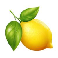 Juicy lemon slice covered in sparkling droplets png