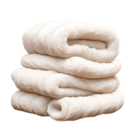 Stack of soft, fluffy white towels neatly arranged png
