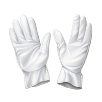 Pair of elegant white gloves with silky smooth texture png