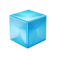 Shiny green cube with a glossy finish and futuristic style png