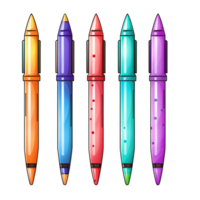Set of colorful wax crayons neatly arranged in an array of shades png
