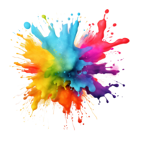 Vibrant splash of colorful paint creating a striking artistic effect png