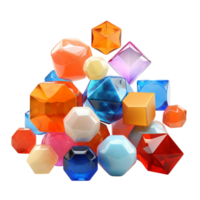 Collection of colorful gemstones sparkling with radiant reflections png