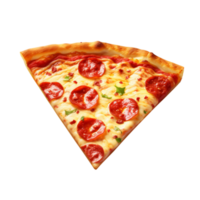 Golden-crust pepperoni pizza slice with melted cheese and crispy edges png
