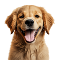 Cute golden retriever puppy with a bright and happy look png