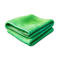 Neatly folded piece of soft green fabric with smooth lines png
