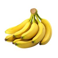 Bunch of ripe yellow bananas with a perfect natural curve png