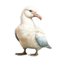 White duck standing with wings neatly folded png