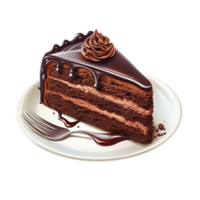 Decadent chocolate cake layered with frosting png