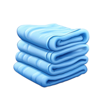 Neatly folded soft pink towels arranged in layers png