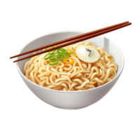 A bowl of noodles with chopsticks in it png