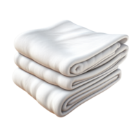 A stack of white towels on a black background png