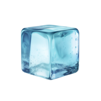 Melting ice cube with a sleek glossy chilled look png