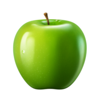 Fresh green apple with a shiny surface and a crisp, sweet aroma png
