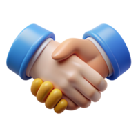3D Render of a Friendly Handshake Representing Partnership Collaboration png