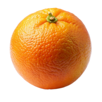 A Single Ripe Orange Fruit with a Bumpy Texture Isolated on Black Background png
