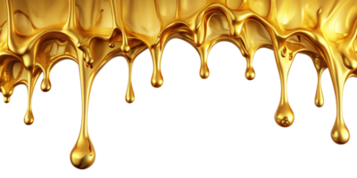 Liquid Gold Dripping Downwards on Black Background High Resolution Image png