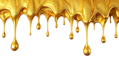 Dripping Golden Liquid Abstract Background Image with Shiny Metallic Texture png