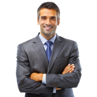 Portrait of a Confident and Successful Businessman in a Suit png