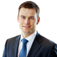 Portrait of a Handsome Caucasian Businessman in a Pinstripe Suit png
