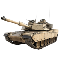 Powerful Military Tank in Desert Camouflage A Detailed View of Modern Armored Warfare Vehicle png