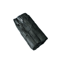 A Single Piece of Black Charcoal Isolated on Black Background High Resolution Image png