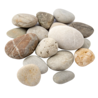 A Collection of Smooth River Rocks of Varying Sizes and Colors png
