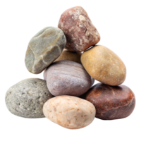 A Collection of Smooth, Colorful Pebbles Arranged in a Pyramid Shape png