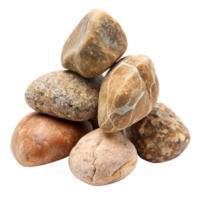 A Collection of Smooth River Rocks in a Pyramid Formation png