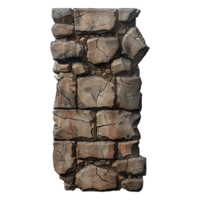 Cracked Stone Wall Texture Seamless Pattern for Game Design and 3D Modeling png